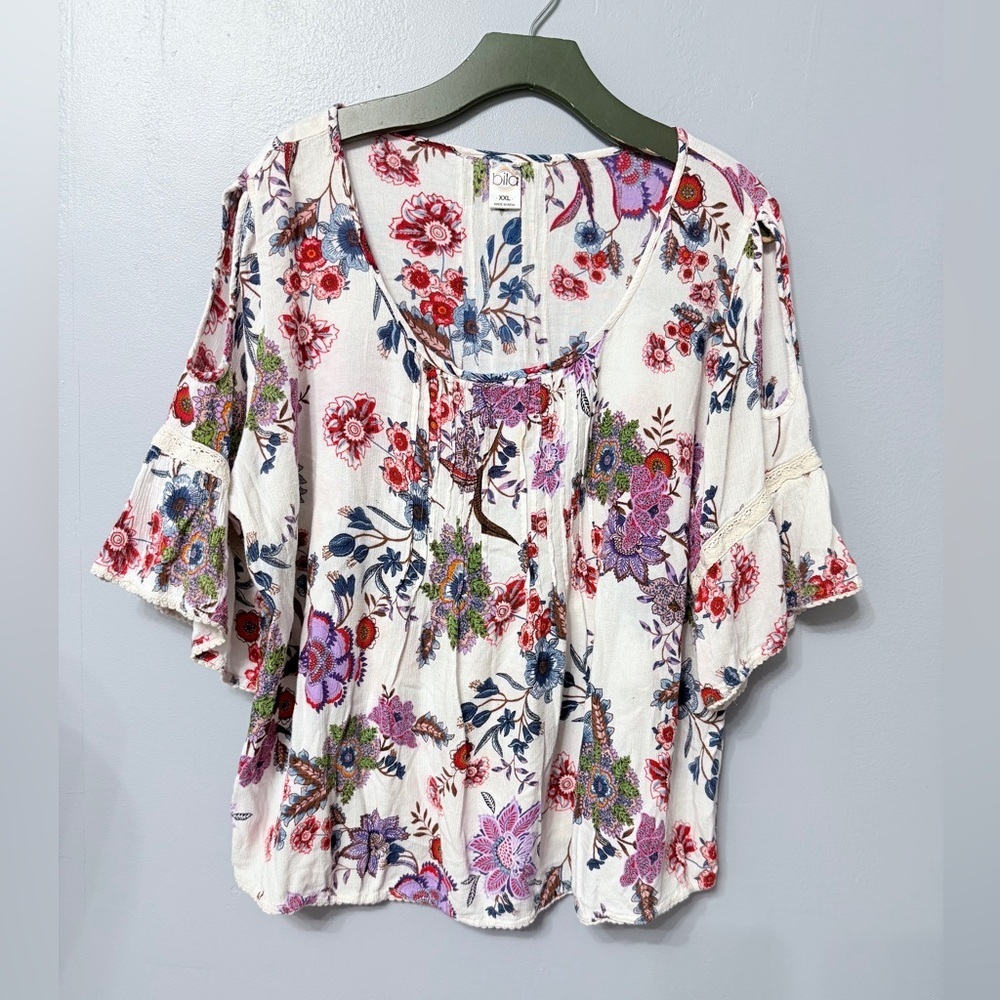 Bila Multicolor Floral Blouse - Picture 1 of 6